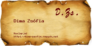 Dima Zsófia névjegykártya